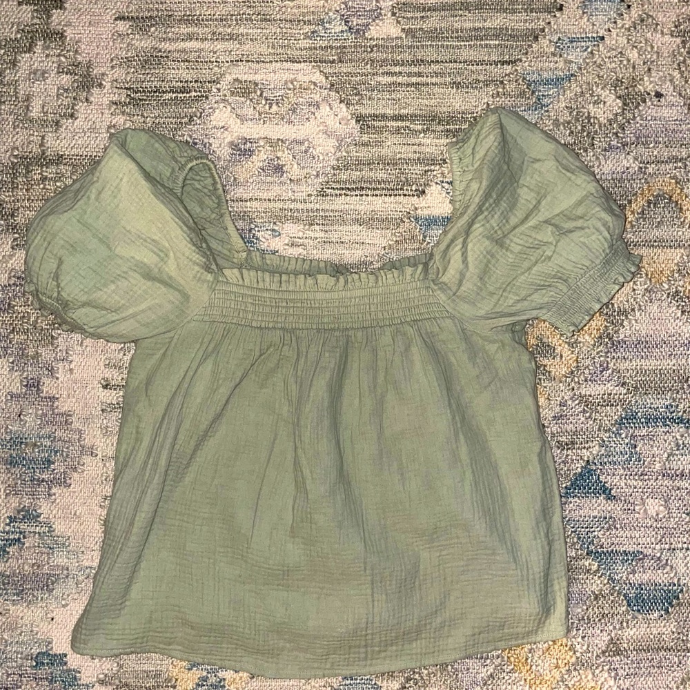 J crew puff sleeve top